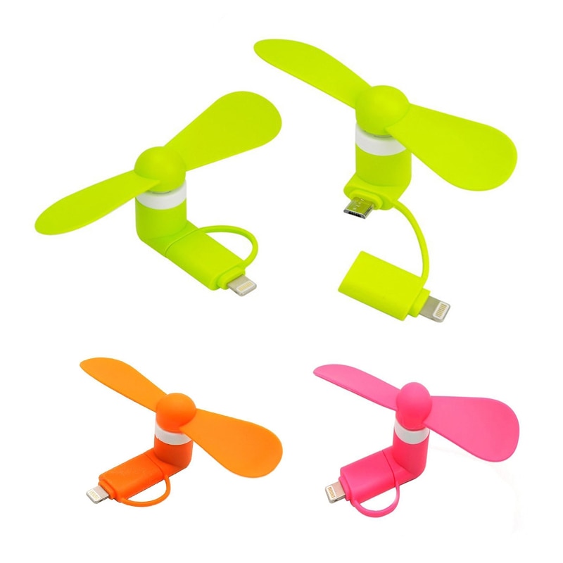 USB Gadget Cool Mini 2 in 1 USB Ventilator Draagbare Voor Android OTG Micro Gadgets Voor iPhone 5 6S 7 Plus 8 X XS XR Elektronische Smart Fan
