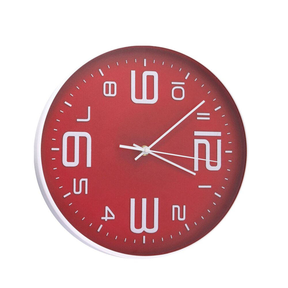 1Pc DIY Wall Clock Digital Acrylic Hanging DIY Clock for Living Room Office Without Battery (Black): Red