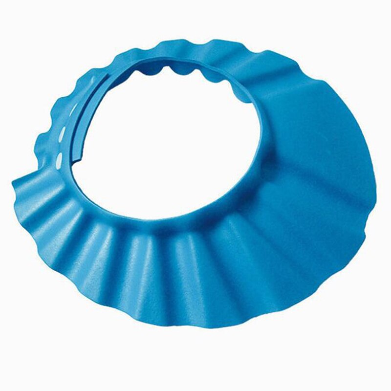 3 kleuren kinderen verstelbare veilige shampoo douche bad bescherming zachte mutsen baby hoedjes waterdicht was haar schild: Blauw