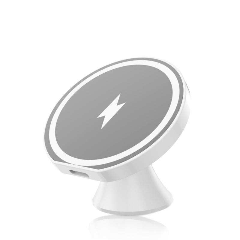 Wireless Car Charger For iPhone 12 mini Charger For iPhone12 Pro Max Phone Holder 15W Fast Charging Charger: white