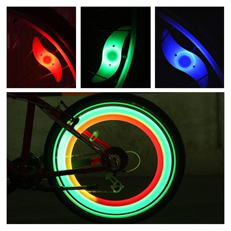 1pc pil form led cykel hjul eger lys vandtæt cykel led hjul cykling cykel tilbehør lampe