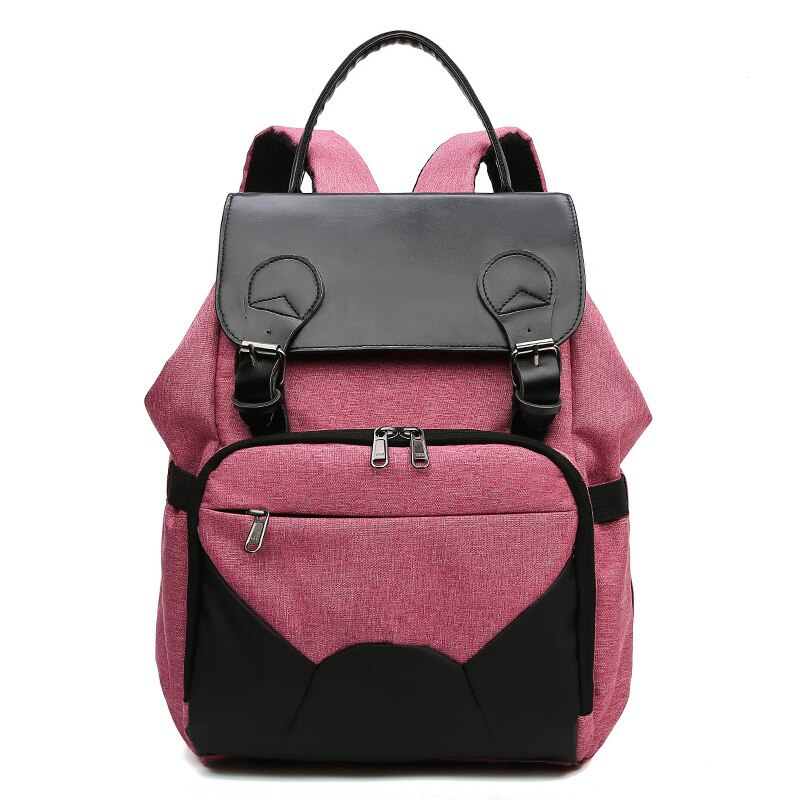 Modern and Trendy/women MOTHER'S Bag Shoulder Hand Multi-functional Large-Volume Mommy Bag Nursing Lightweight Bag: Rose red  Excluded Hook