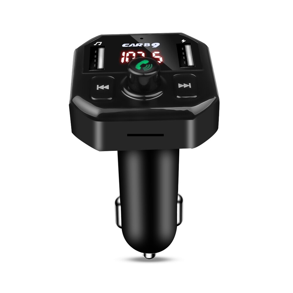 Kebidu handy-ladegerät mit zwei usb-anschlüssen, 3.1a -ladeadapter, automatischer led-anzeige, freisprechfunktion, fm-schnellladefunktion und sender für mobiltelefone