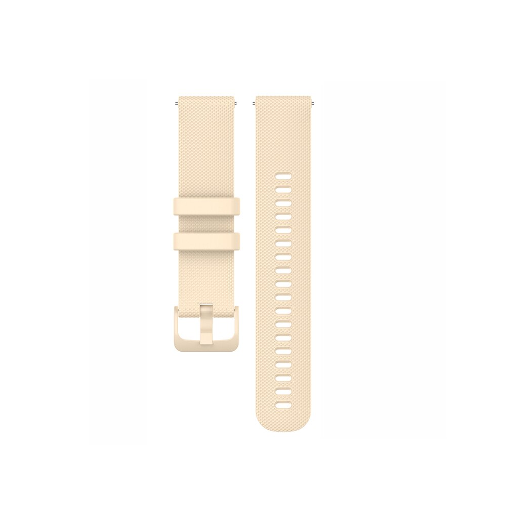 Ren farve blød 20mm/22mm smart urrem til huawei watch  gt2 42mm/46mm silikone erstatningsarmbånd til æremagi: Beige / 22mm