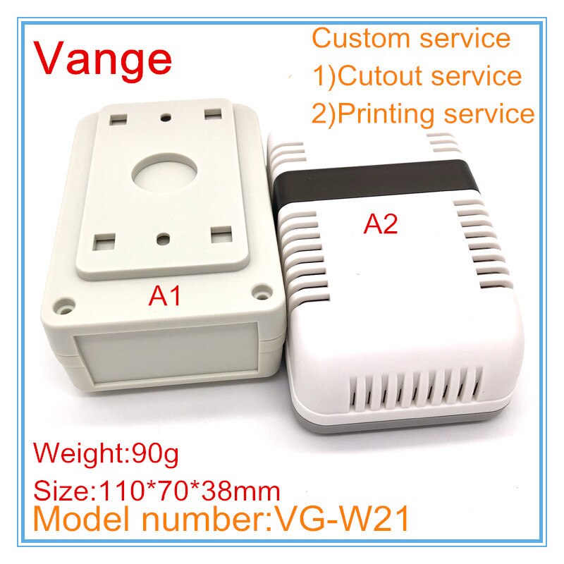 2pcs/lot extrusion plastic project box IP54 ABS plastic wall-mounted enclosure for wifi device 110*70*38mm