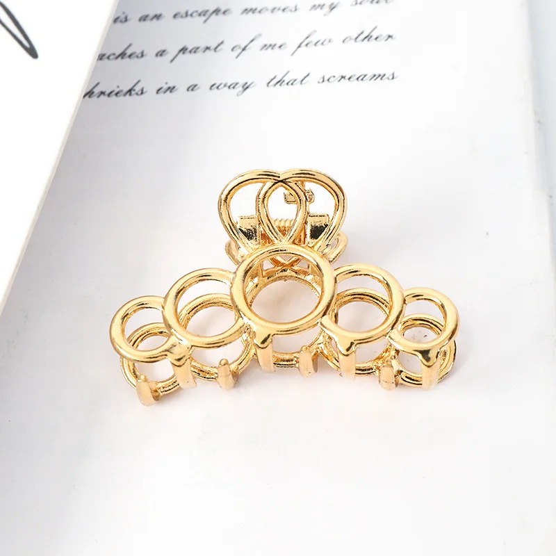 1 pieza de tocado de garra de pelo geométrico salvaje Simple a la para mujeres y niñas, pinza de pelo de Metal de cangrejo, accesorios de garra, tocado