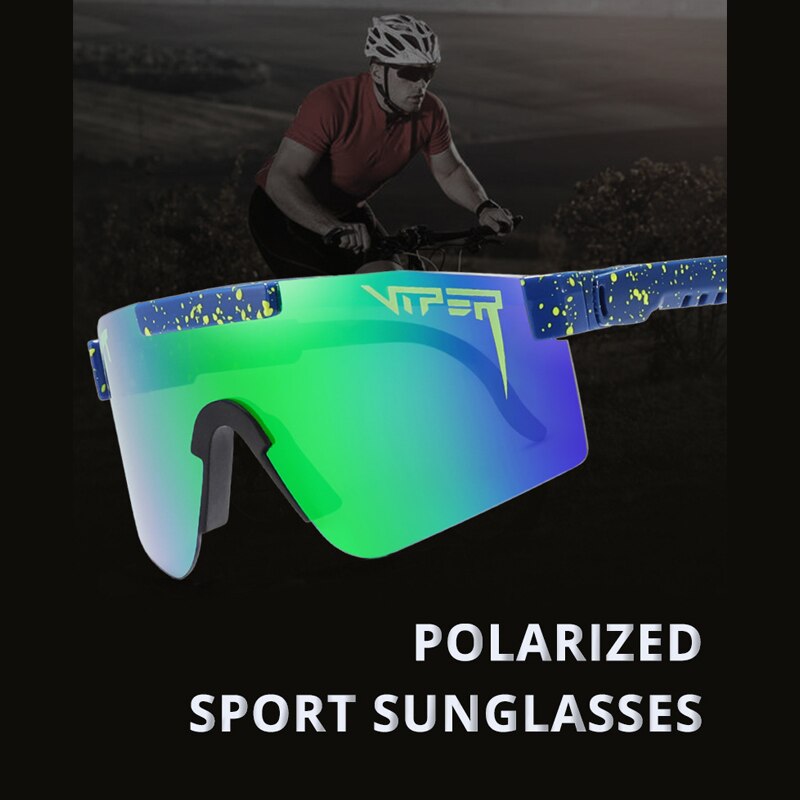 Pit viper Übergroßen Blau Gespiegelt Sonnenbrille Männer Sport polarisierte brillen einstellbare tr90 rahmen uv400 Schutz Frau Gläser