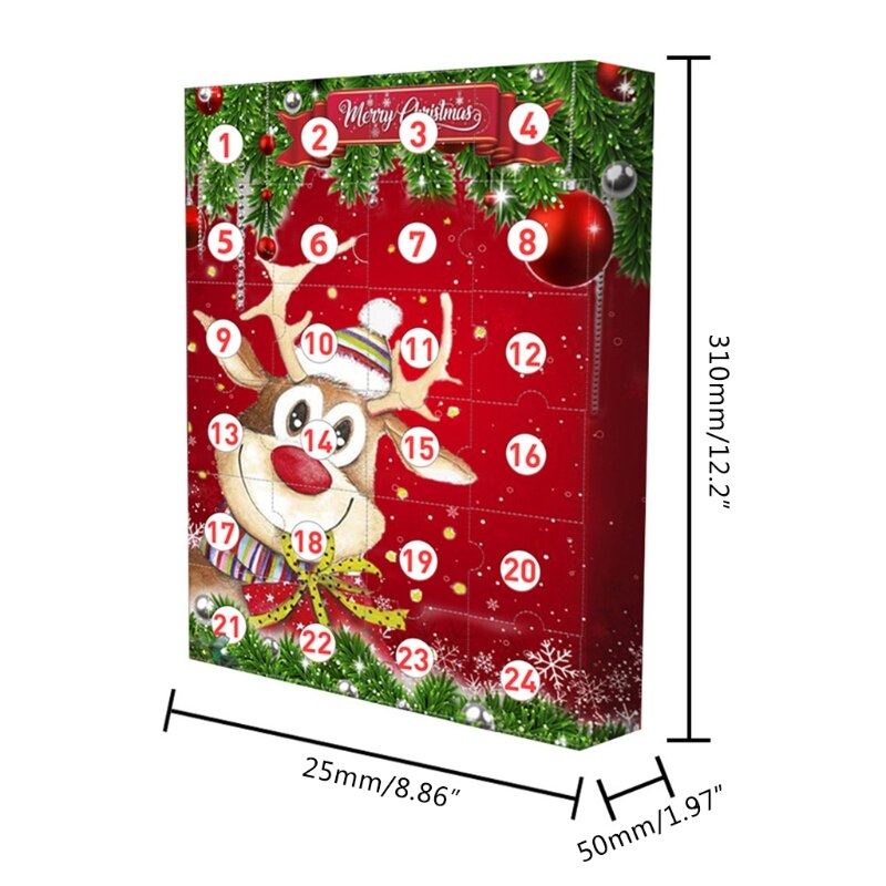 24 szt. Różne ozdoby choinkowe odliczanie kalendarz adwentowy DIY miniatura