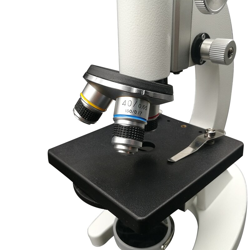 Monocular Biological Microscope 1600X HD Microscope with Bottom Lamp Laboratory Microscope for Primary and Middle School Student