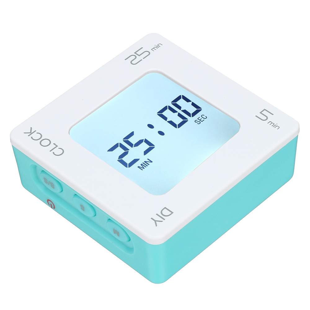 LED Alarm Clock Digital Flip Vibration Reminder Countdown Timer Snooze Time Adjustable Bedside Kitchen Desktop Timer Supplies