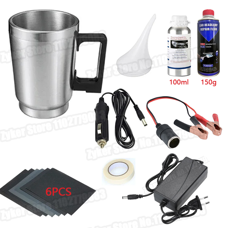 Kit de restauración de pulido de faros de coche, herramienta de cuidado de faros automotrices, juego de restauración de faros, líquido de restauración de faros de coche