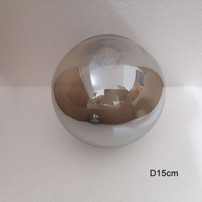 Reemplazo de pantalla de cristal D12cm D15cm G9 para casquillo de rosca ámbar coñac verde azul gris globo accesorio de cubierta de tornillo de vidrio: Naranja