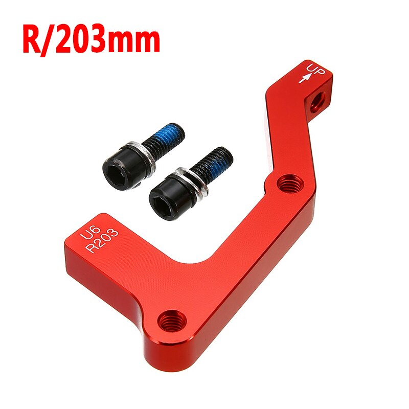 Support de freins à disque de vélo vtt, 180/203mm IS-PM, levier, Rotor avant montage pour siège arrière en aluminium, 160, 180, 203mm: Red R203mm