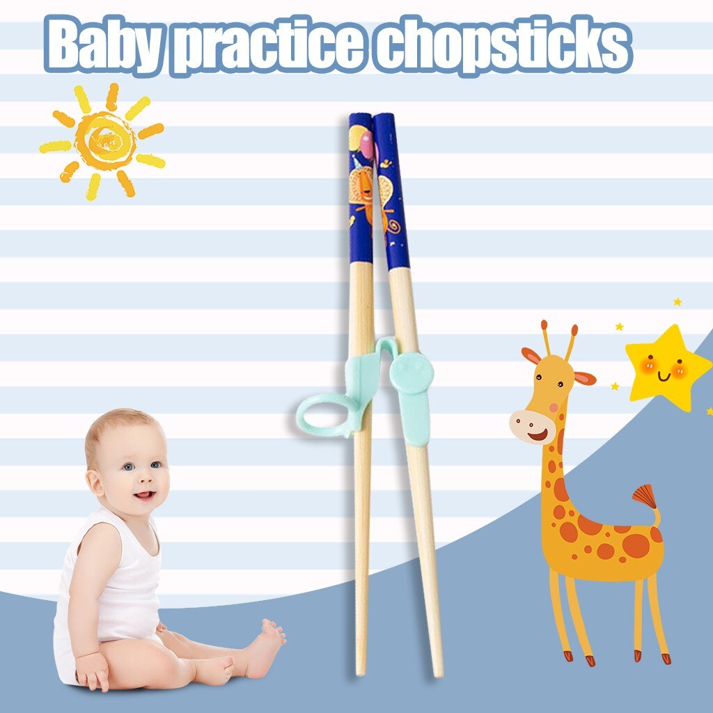 Children Chopsticks Training Helper Learning Trainers Cartoon Cat Fun Chopsticks For Kids Tableware Dinner Eat Learning Portable