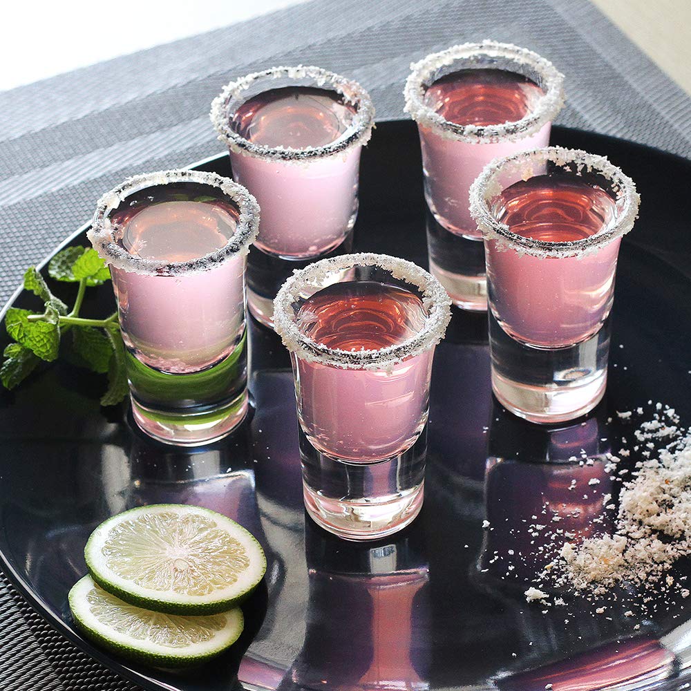 6 stk blyfritt shotglass med trestativ whisky brandy vodka tequila glass kopp kjøkken bar fest vinglass 25ml