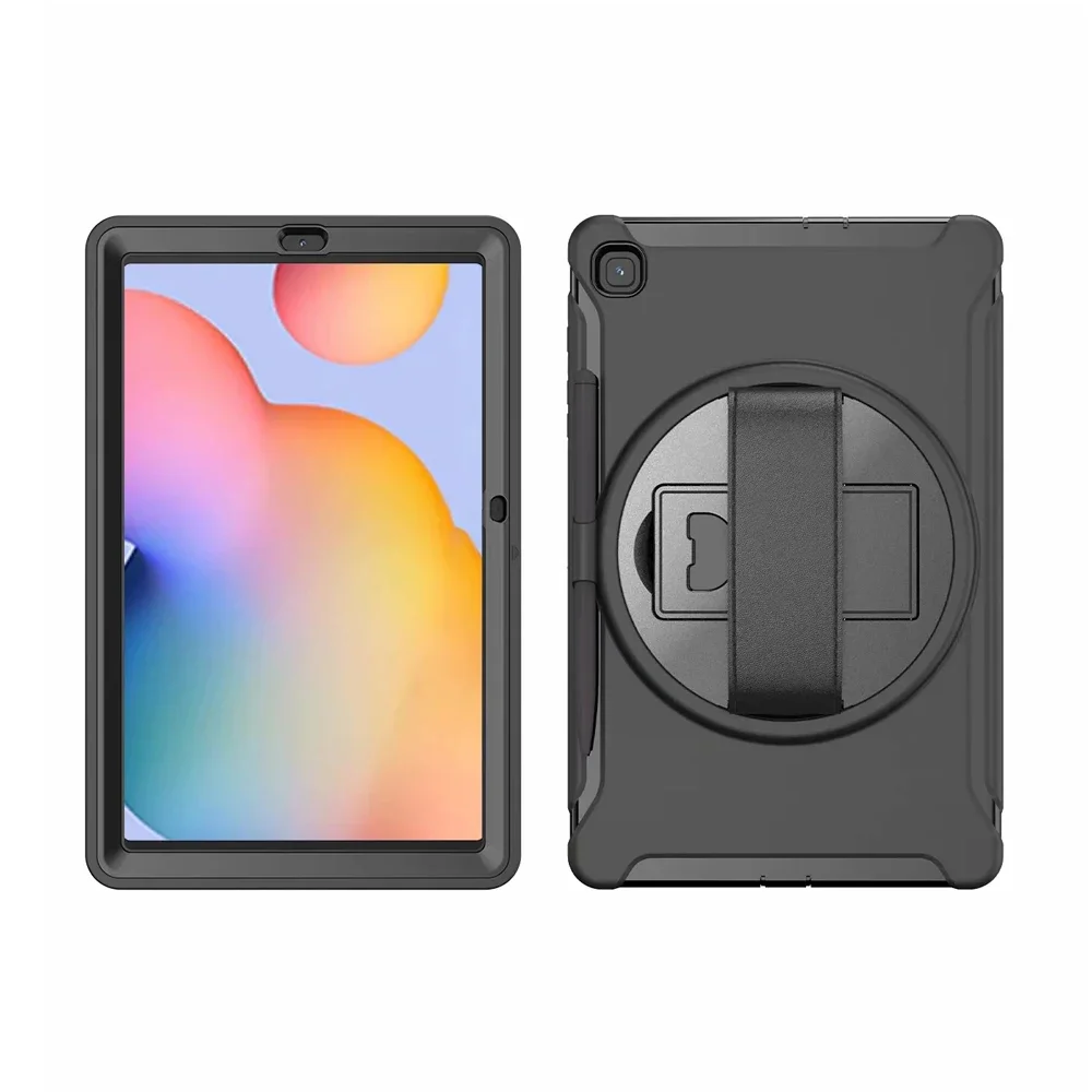 Funda para Samsung Galaxy Tab S 6 S6 Lite 2022 10,4 P610 P615 P613 P619 soporte giratorio para PC Fundas a prueba de golpes para tableta: Ipad pro12.9 / Negro