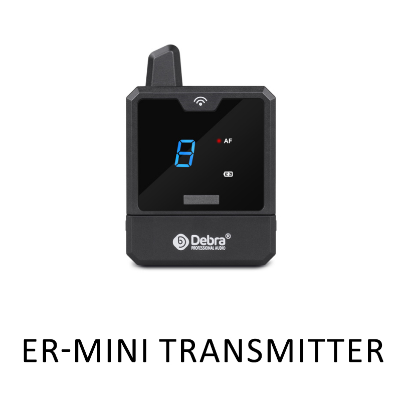 Debra Audio IEM Er-Mini sistema de Monitor intrauditivo inalámbrico portátil Li-on recargable para monitoreo de escenario de Audio: Rojo