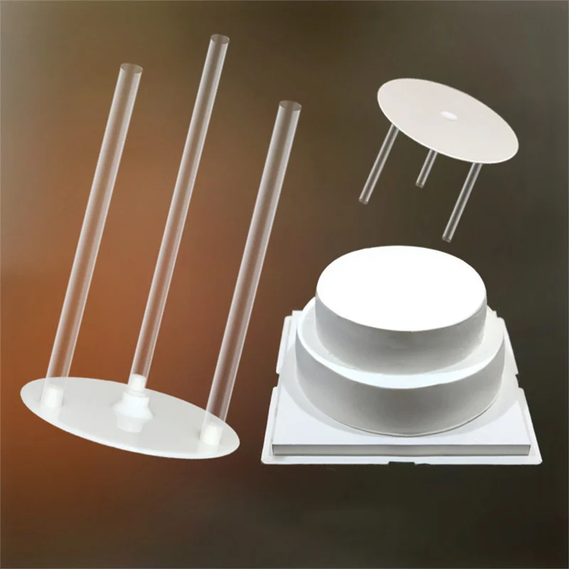 Soporte para pastel multicapa, junta suspendida, soporte para nivel de pastel, juego de varillas para pasador de pastel, soporte para soportes para pastel, marco de paja, decoración para pastel DIY