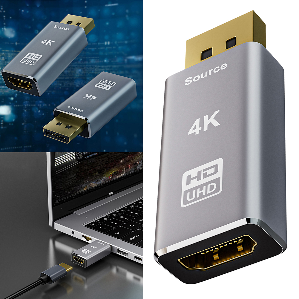 4K Display Port To HDMI-Compatible Connector 30Gbps DP Display Port To HDMI-Compatible Adapter for Lenovo Dell HP