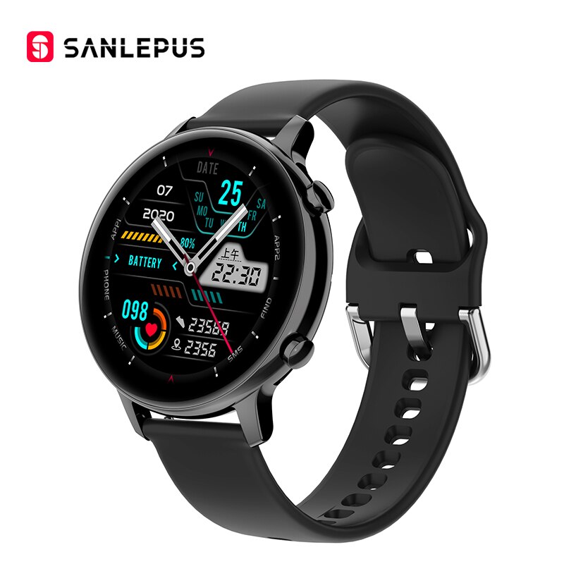SANLEPUS 2022 Neue Clever Uhr Mit Machen Anrufe MP3 Musik Wasserdicht Männer Frauen Uhren Smartwatch Für Samsung Android Apfel: Schwarz
