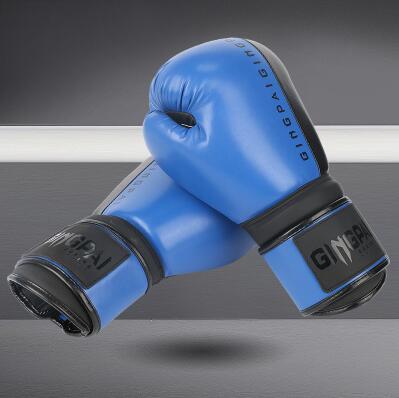 Bokshandschoenen voor heren zwarte vechtsport mma bokshandschoenen dikker muay thai sanda training volwassenen kinderen boksuitrusting 6-12oz: Blauw / 12 oz