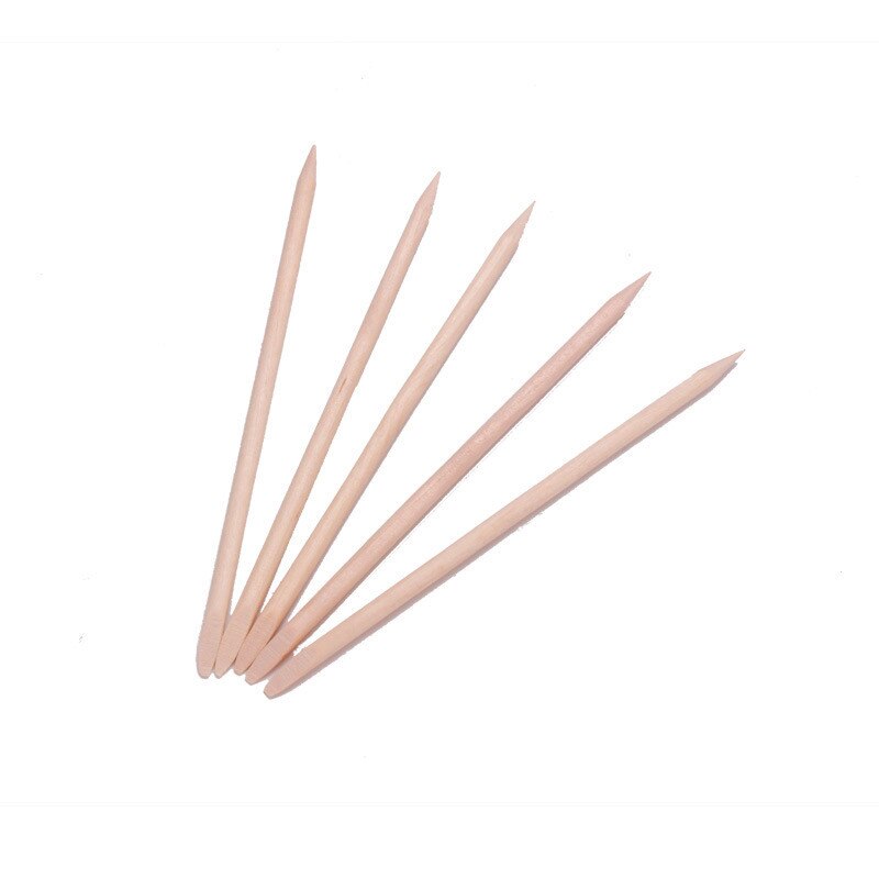 Manicure tools orange stick wooden sign dead skin push 11.4cm double head 100pcs/50pcs bag with dot drill stick