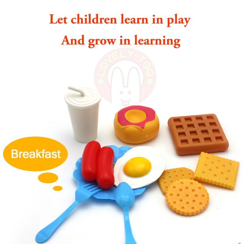 Kids Keuken Speelgoed Plastic Fruit Ijs Speelgoed Hamburger Meisjes Pretend Play Nep Miniatuur Voedsel Speelgoed Set Baby Kinderen Koken