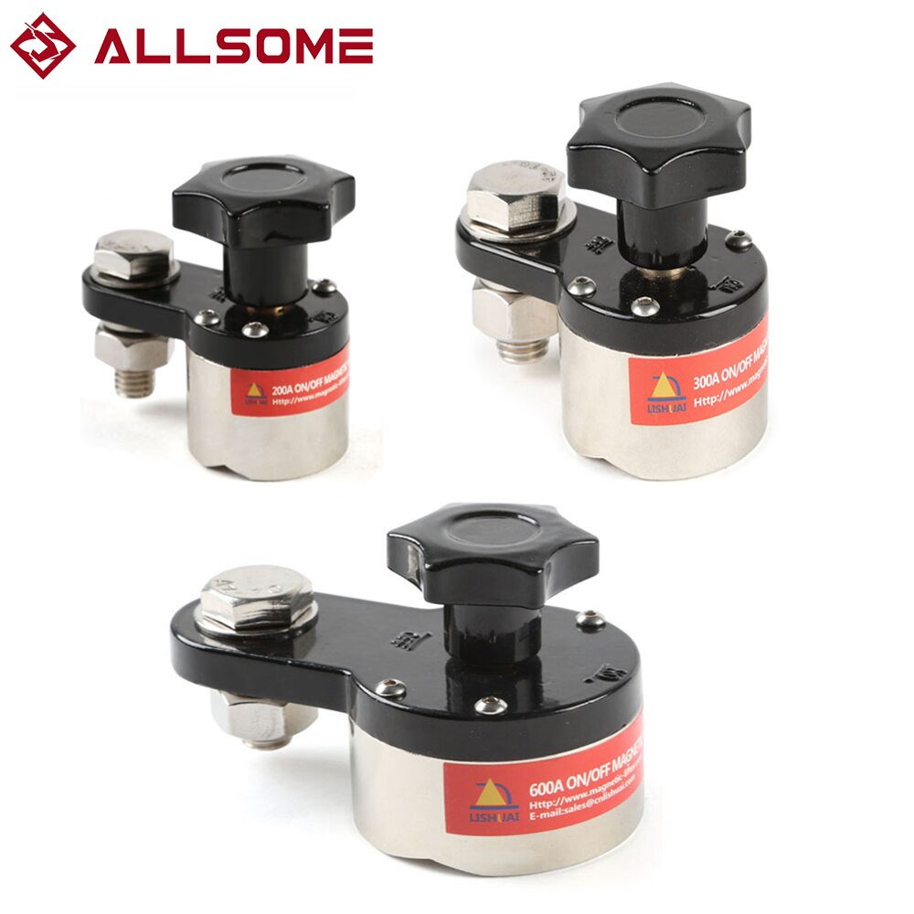 ALLSOME Auf/aus Magnetische Schweißen Boden Klemme Selten Erde Schaltbare Magnet Schweißen Halfter 200A/300A/600A