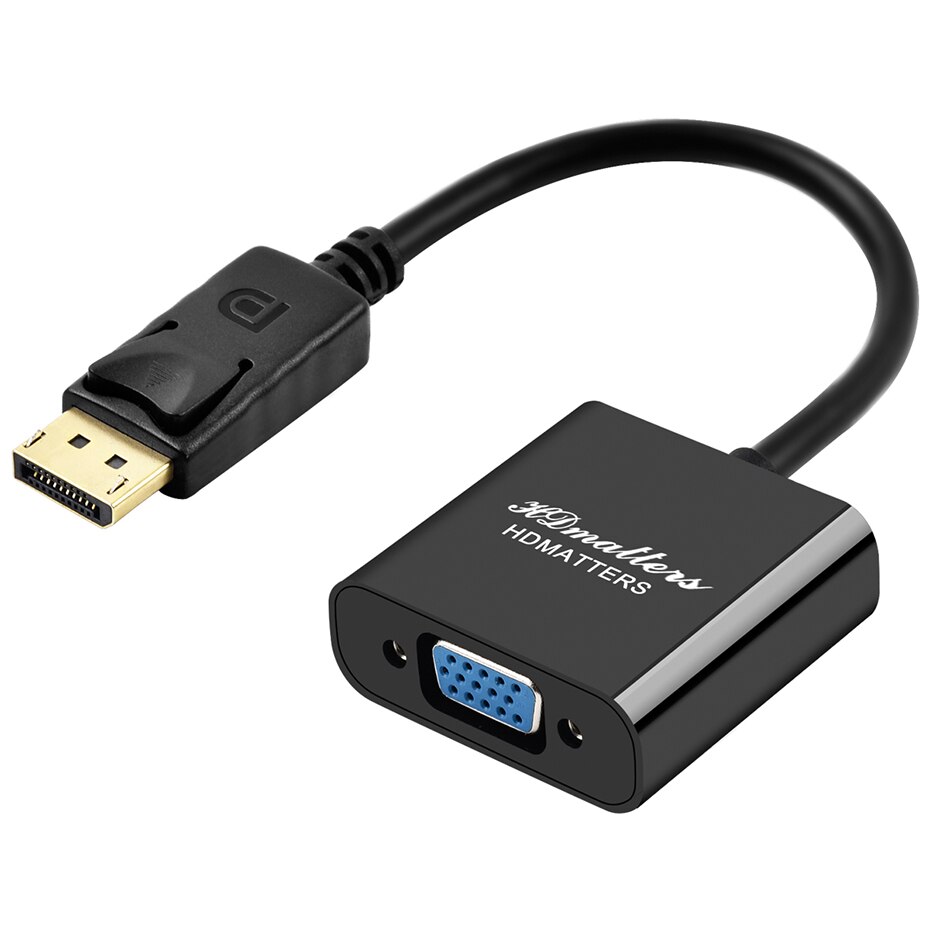 Displayport DP to VGA cable converter adapter Displayport in to VGA female out for DP dell lenovo pc monitors
