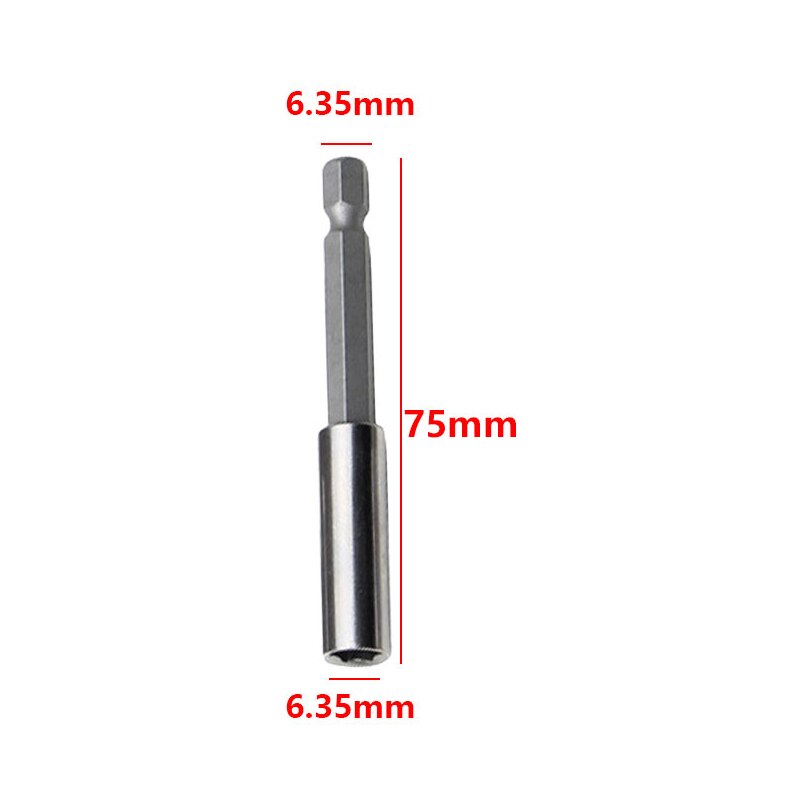 Inner hexagon batten head extension rod Extension Bit Set 1/4" Hex Rod Long Handle Shank Magnetic Screwdriver Bit Hand Tools: 75mm