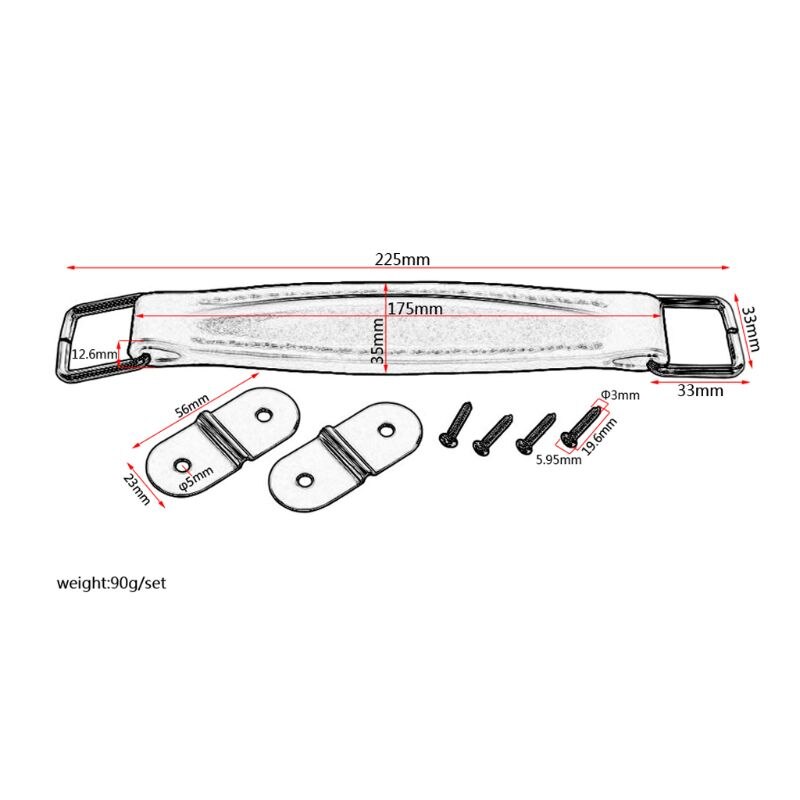 Amplifier PU Leather Handle Strap for Guitar AMP Speaker Cabinet N0HA