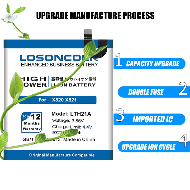 LOSONCOER, batería de teléfono de alta capacidad LTH21A de 4800mAh para LeEco Letv Le MAX 2/5, 7 pulgadas/X820 X821, batería LeMax2 X822 X829 ~ en Stock