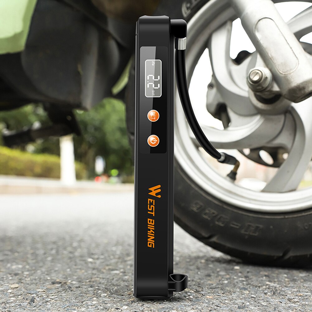 Portable Multi-Function Wireless Bike Tire Air Pump Bicycle Smart Electric Pump Air Compressor Bike Motorcycle Ball Inflate Pump