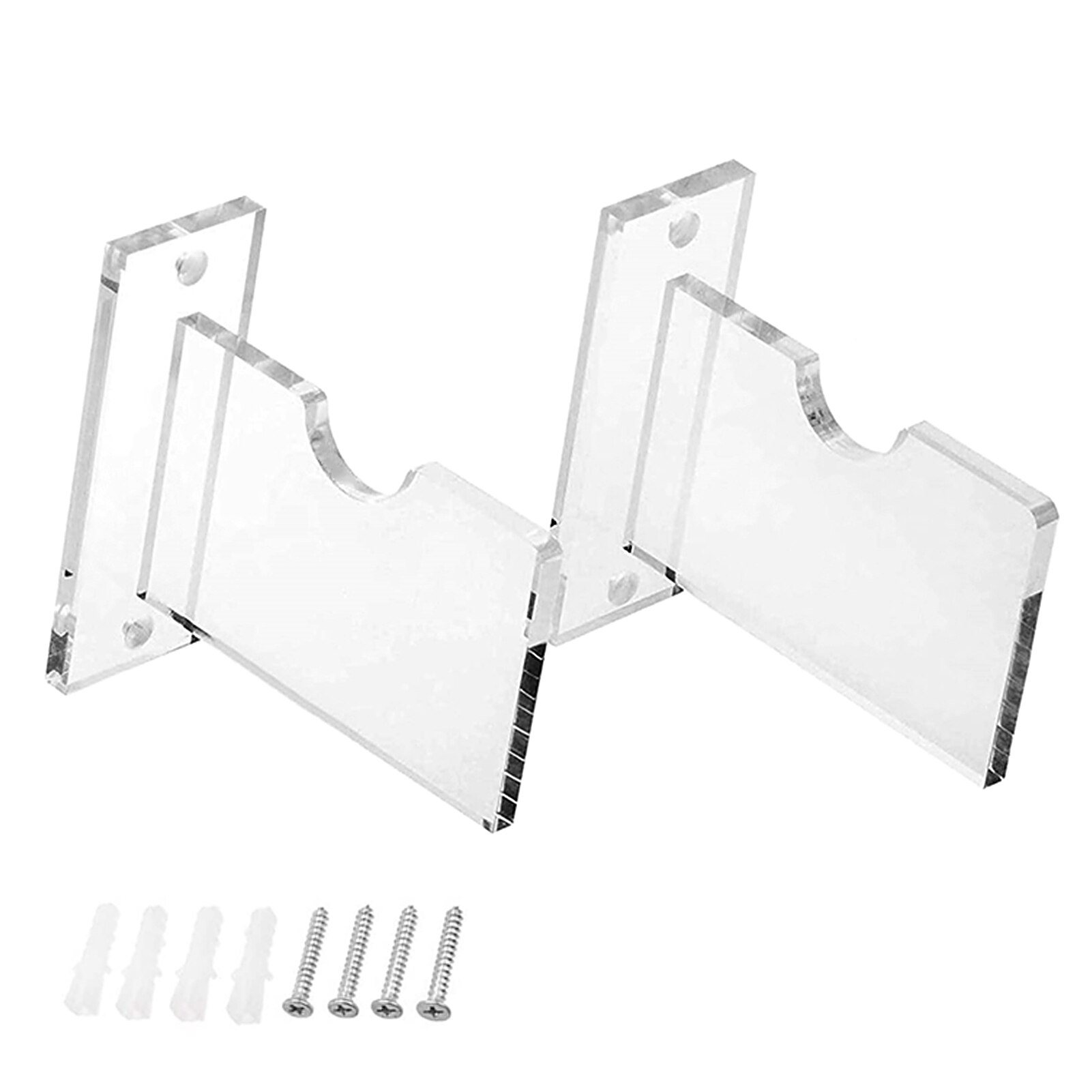 Hockey Stick Display Stand - Clear Acrylic Wall Mount - Horizontal Ice Hockey Stick Holder