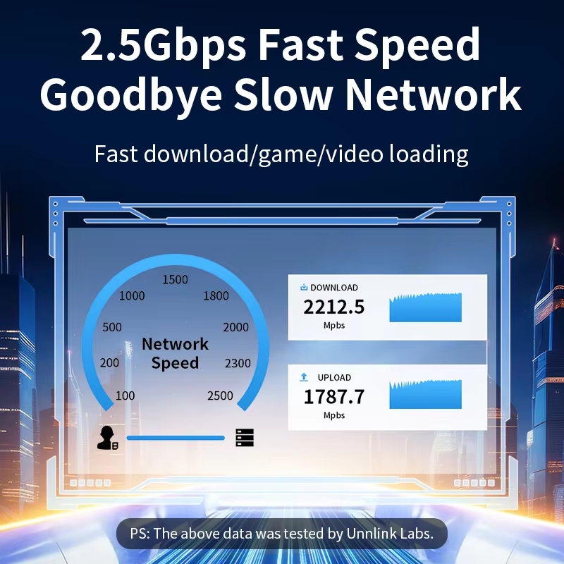 Adaptador Ethernet 2.5G 2500Mbps USB 3.0 e tipo C para placa de rede Rj45 para laptop PC Servidor NAS Windows Mac OS Internet