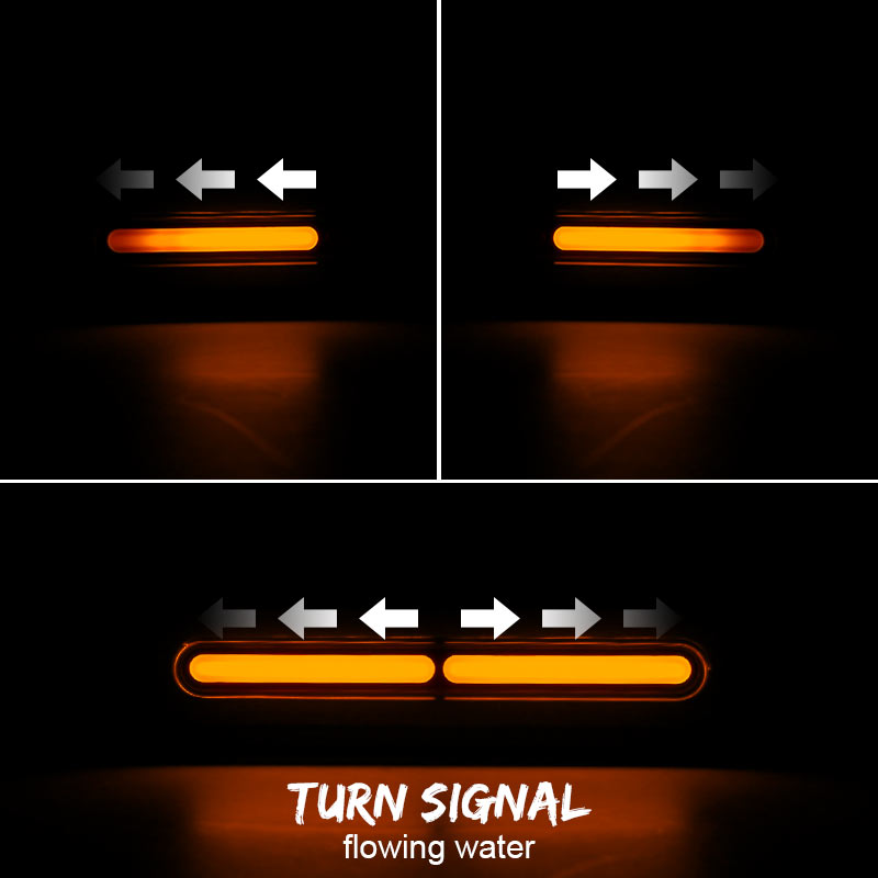 Luces traseras LED 3 en 1 para motocicleta, lámpara de freno trasero roja + amarilla con luz de señal de giro DRL para moto Dirt Pit bike ATV UTV