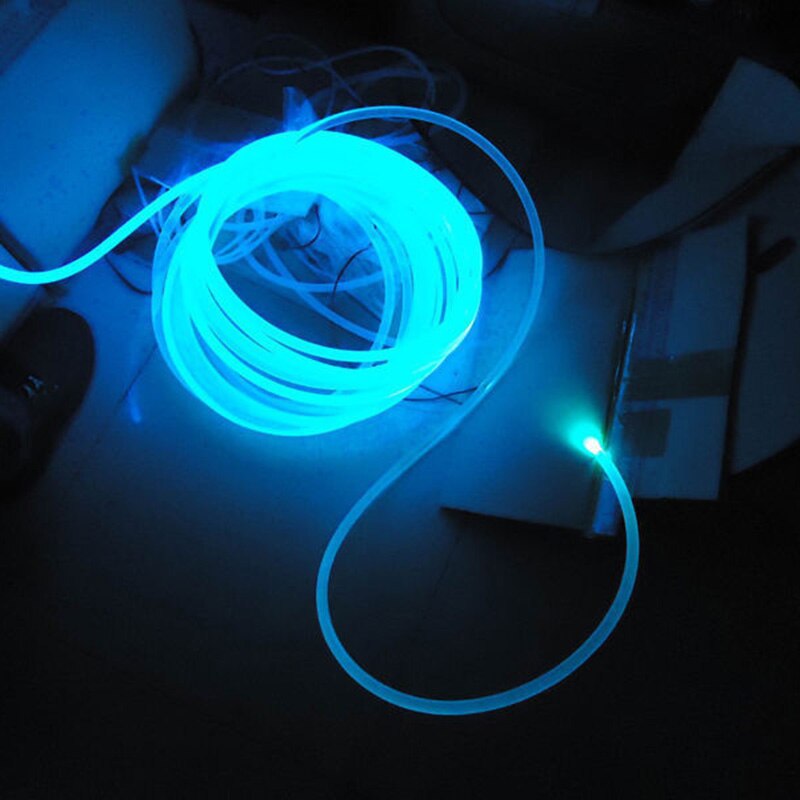 Cable de fibra óptica PMMA para coche, luces LED brillantes para decoración del hogar, bricolaje, 1,5mm/ 2mm/ 3mm/ 4mm