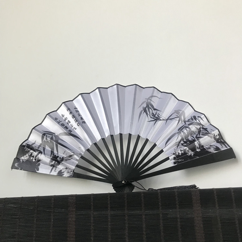 Éventail de Danse Japonais en Soie et Bambou, Pliable, Artisanal original de style Vintage Rétro Chinois pour Décoration de la Maison: 05