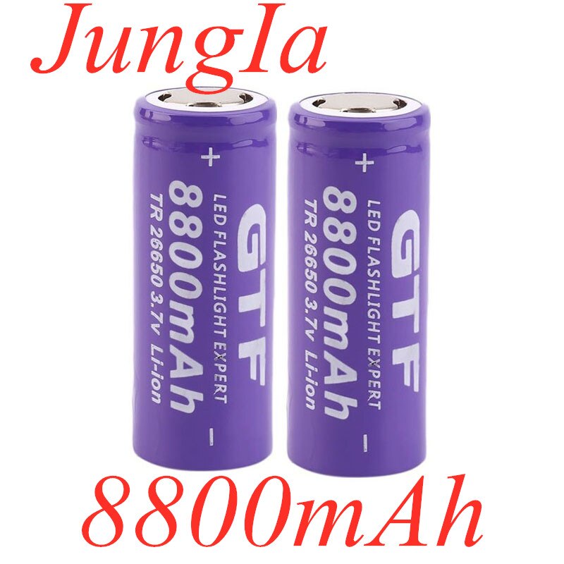 100% 3.7V 26650 Batterij 8800 Mah Li-Ion Oplaadbare Batterij Voor Led Zaklamp Zaklamp Li-Ion Batterij Accumulator Batterij