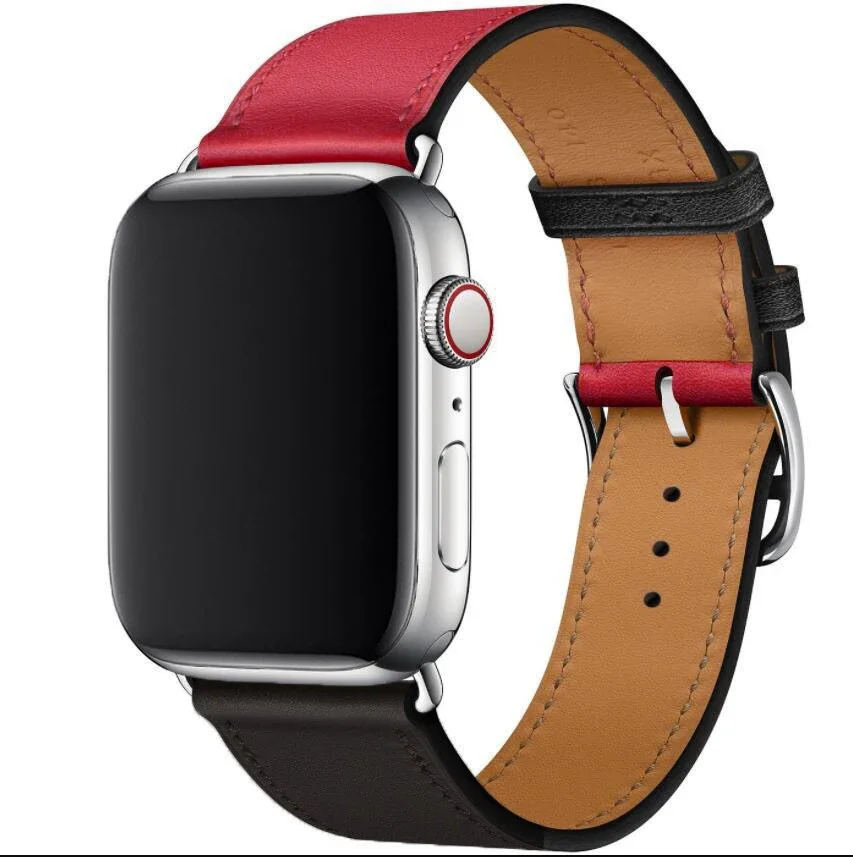 Læderurrem til apple watch-rem serie 9 8 7 6 se 5 4 3 2 1 til iwatch 38mm 42mm håndledsrem til iwatch-rem 44 40 41 45 49mm