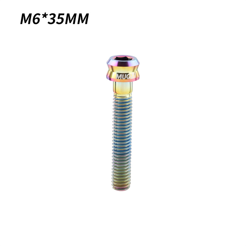 MUQZI Titanschrauben M6 * 30 MM M6 * 35 MM Headset-Kappenschraube MTB Rennrad Ultraleichte Titan-Vorbauschraube Fahrradzubehör: Dark Grau