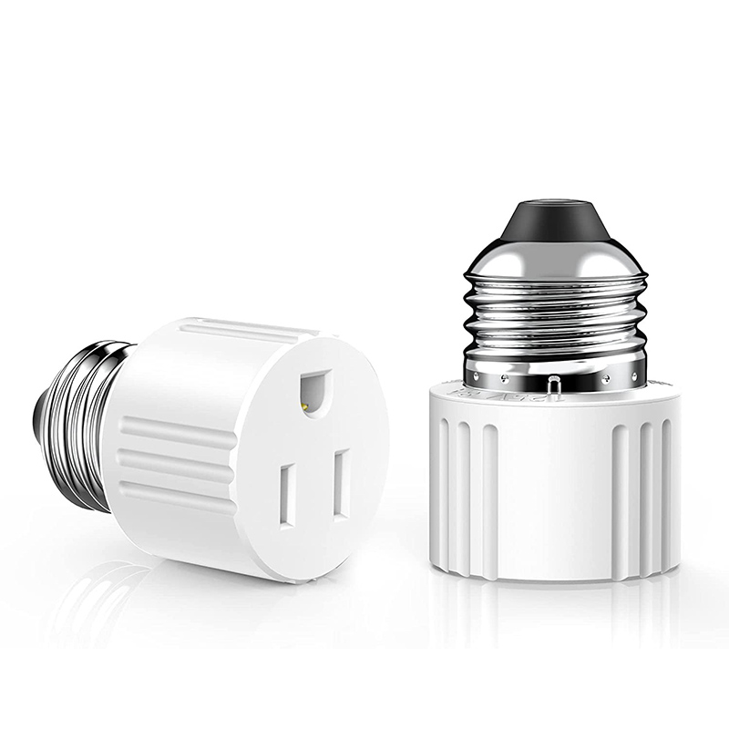 E26 Lamp Holder Converter Flame Retardant Bulb Base Screw Adapter US Prong Light Socket Outlet Fit for 2/3 Prong Convert Accesso: Default Title