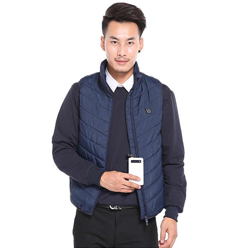 Elektrische Verwarmde Vest Mannen Vrouwen Verwarming Vest Thermische Warme Kleding Usb Verwarmde Outdoor Vest Winter Verwarmde Jas