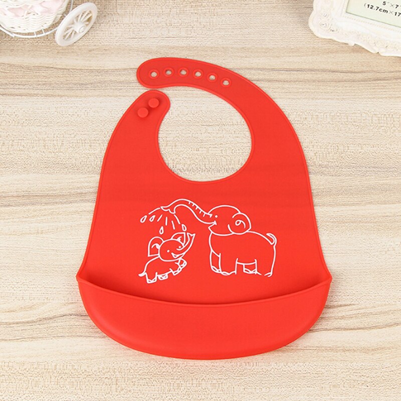 Cartoon Drucke Kinder Silicon Lätzchen Baby Lätzchen Kinder der Sommer Einstellbar Wasserdicht Bib Baby Fütterung Werkzeuge Jungen Mädchen Lätzchen schürze