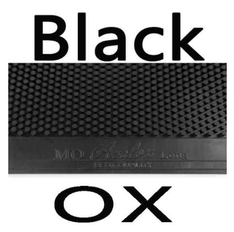 AVALOX MO (OX, Super Grote Pips, geen ITTF) lange pips-out tafeltennis/pingpong Rubber Zonder Spons, OX: black  OX
