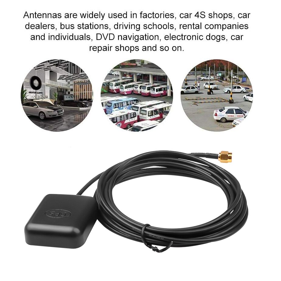 SMA 3 Meters Cable Car GPS Antenna Signal Amplifier Booster Car Navigation Receiver 1575.42MHz GPS Navigation Positioning