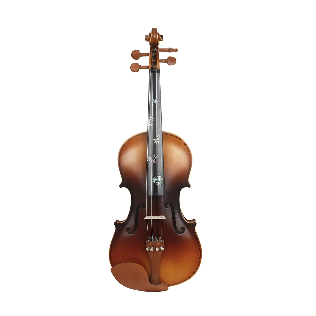 Diapasón de ébano para violín 4/4, incrustaciones de mano, conchas de colores, diapasón de ébano, cuerda, piezas de instrumentos, accesorios