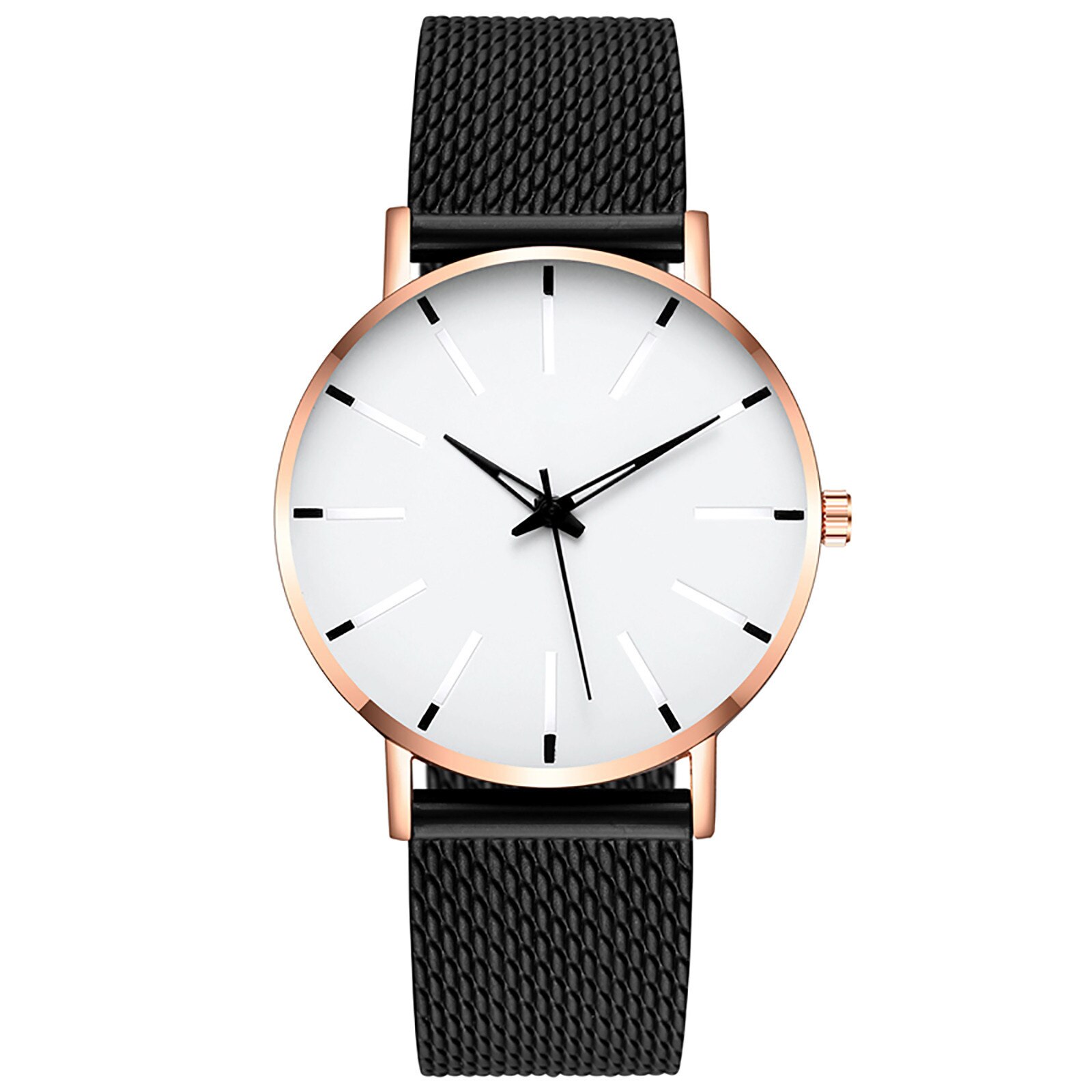 Men's mesh strap ultra-thin quartz watch Men's ultra-thin quartz watch Couple Analog Quartz Round Wrist men's watch #40: A