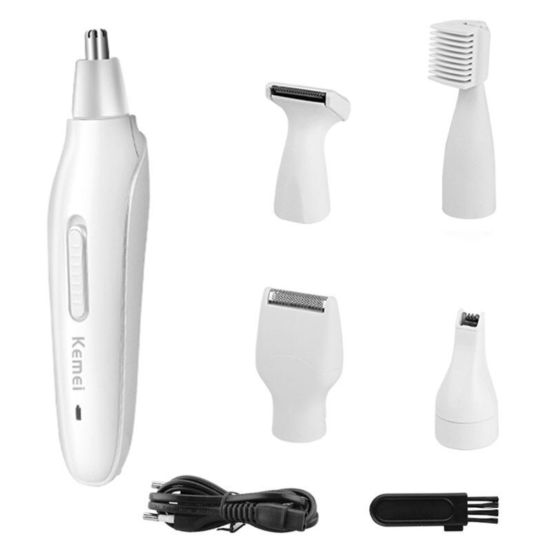 5in1 rechargeable electric nose hair trimmer men grooming facial kit beard trimer facial eyebrow trimmer nose ear shaving