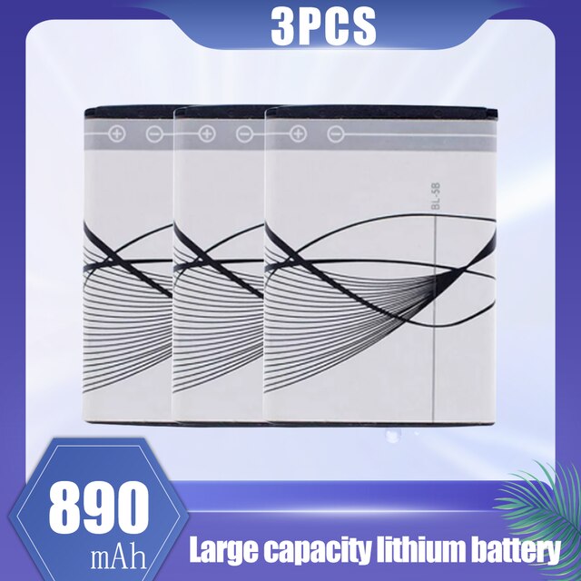 1-20PCS 890mAh BL-5B BL5B BL 5B Replacement Lithium Phone Battery For Nokia 5140 5300 5320 N80 N83 6120C 7360 3220 3230 5070: 3PCS